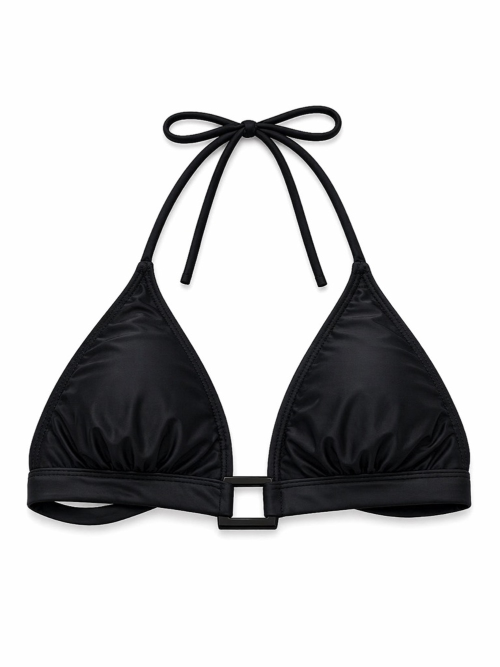 Women's Black Triangle Halter Swim Top